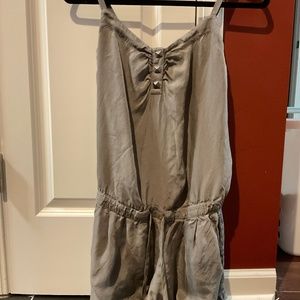 7 For All Mankind, Size S/M, 100% Cupro Gray Romper